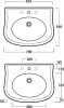 раковина подвесная 70 см simas lante la 10/1 hole