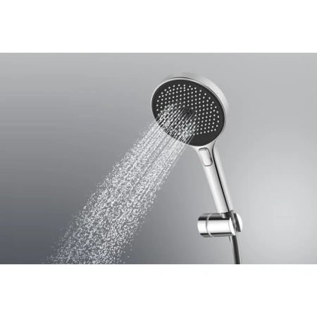ручной душ sancos nok round sc6001ch-b хром черный матовый
