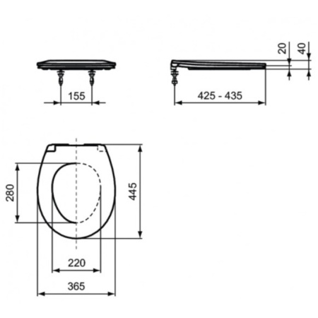 сиденье для унитаза ideal standard eurovit e131801 с микролифтом