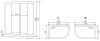 душевая кабина timo standart silver fabric t-6602srf 120х85