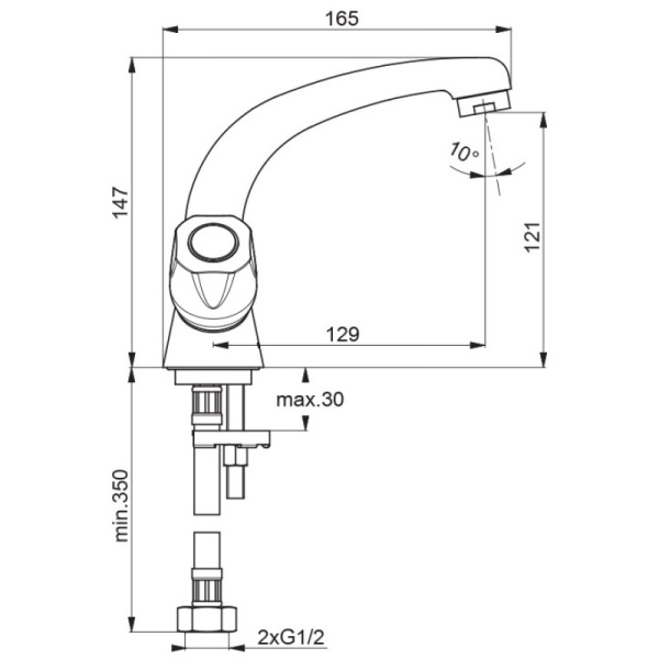смеситель для раковины vidima икар ba166aa