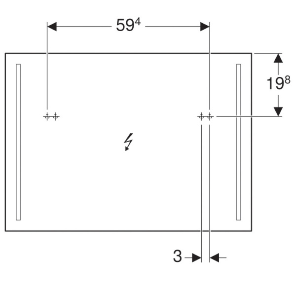 зеркало 90х65 см geberit option basic 500.589.00.1
