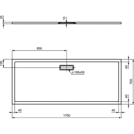 душевой поддон 170х70 см ideal standard t4479v1 ultraflat new