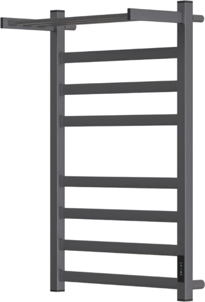 полотенцесушитель point меркурий pn83858pgr электрический, с полкой, 50x80 см, графит