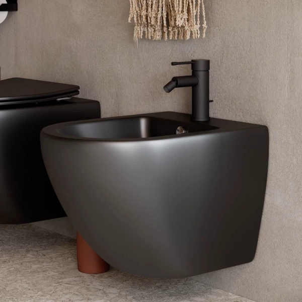 унитаз ceramicanova metropol cn4002mb подвесной, с сиденьем микролифт, черный