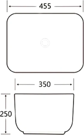 раковина santiline sl-1113mp, накладная, 45.5 x 35 см, цвет персиковая матовая