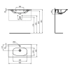 раковина накладная/полувстраиваемая ideal standard tesi 80 см t3509v1