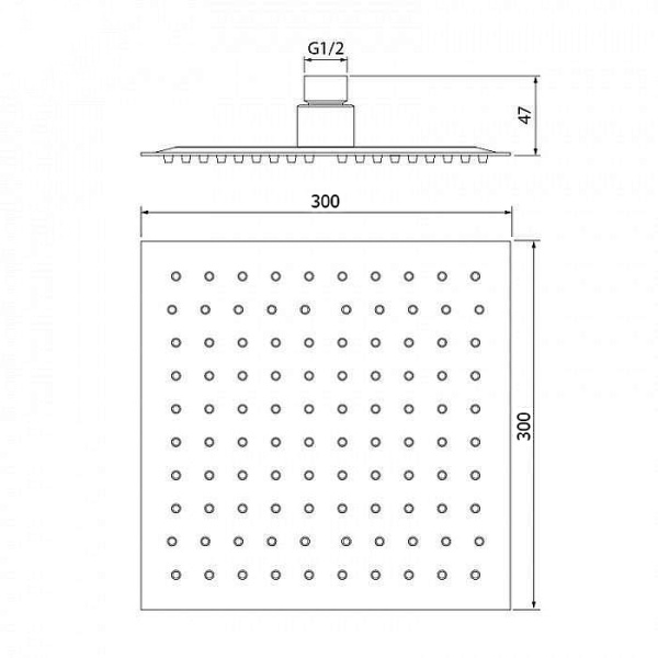 верхний душ weltwasser ww hs 30s 10000000941 хром