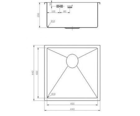 кухонная мойка zorg inox rx rx-4444