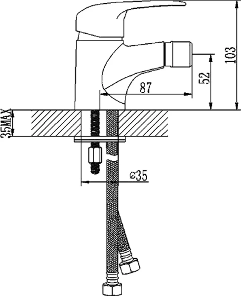 смеситель для биде lemark pramen lm3308c
