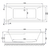 акриловая ванна excellent savia duo 170x80 waex.sad170.80wh без гидромассажа