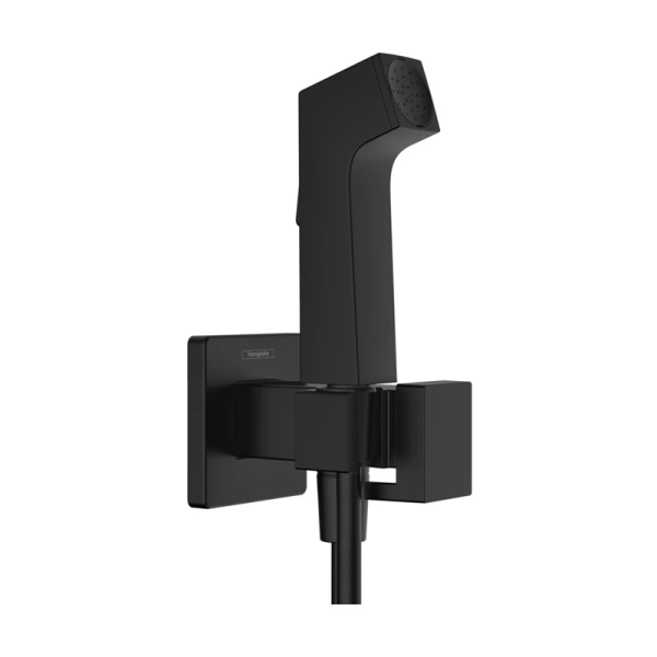 гигиенический душ hansgrohe bidette 29233670s со смесителем, со скрытой частью, черный