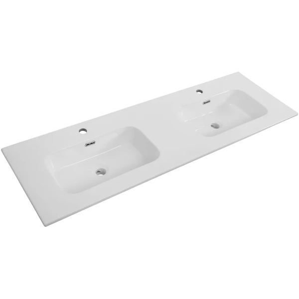 раковина cezares duet czr-8095-140-2 141x46 см, накладная, белый