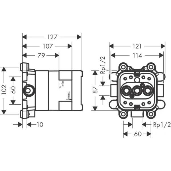 внутренняя часть 1/2" axor showersolutions 35361180