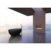 ванна из полиэфирной смолы abber kristall at9703onyx 170x75 см, отдельностоящая, черный