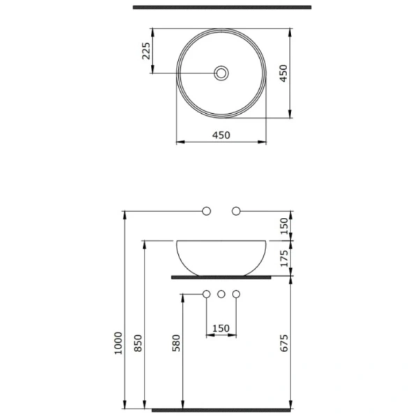 раковина 45x45 см berges mascon 181022