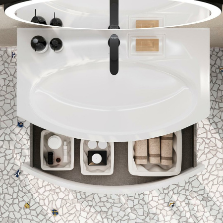 раковина kerama marazzi riva 80 rv.wb.80 белая глянцевая