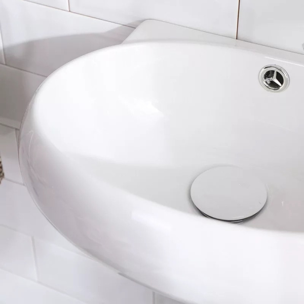 раковина ceramalux 9100l подвесная 43.5x30 см, белая