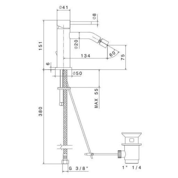 смеситель для биде kerama marazzi eterna 69623xkm.59.067 брашированная медь