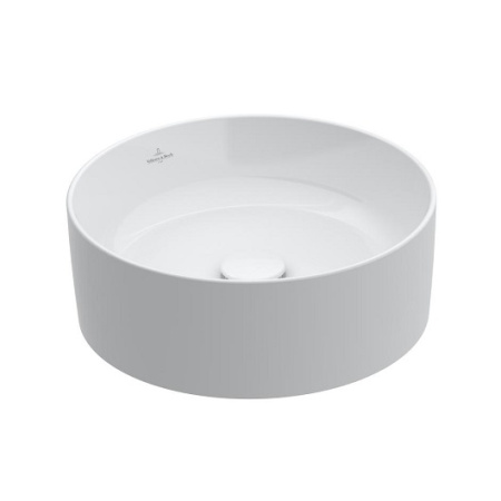 Раковина Villeroy & Boch Collaro 4A1840RW накладная, Ø40 см, Stone White (белый матовый) с покрытием CeramicPlus