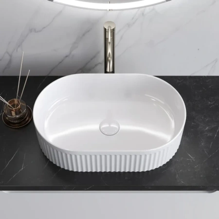 раковина накладная belbagno bb1497, белая.