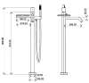 смеситель для ванны boheme stick 129-bb.2 черный матовый