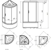 душевая кабина am.pm x-joy w88c-401a-090wt с крышей, белый