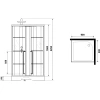 душевая кабина niagara standart st90/15ql/kl/bkt 90х90 см, без крыши, с тропическим душем