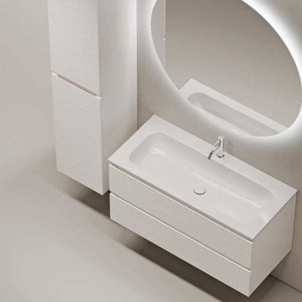 тумба под раковину sancos folk 100 fl100w подвесная bianco