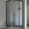 Душевой уголок Royal Bath HKD 90×90 RB90HKD-T-BL профиль черный, стекло прозрачное