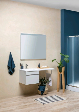 тумба с раковиной aquanet токио 110 l 239208 подвесная белая