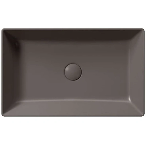 раковина gsi kube x 945316 накладная, 60x37 см, коричневый матовый