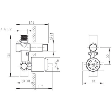 внутренняя часть bravat d9100cp-eng смесителя