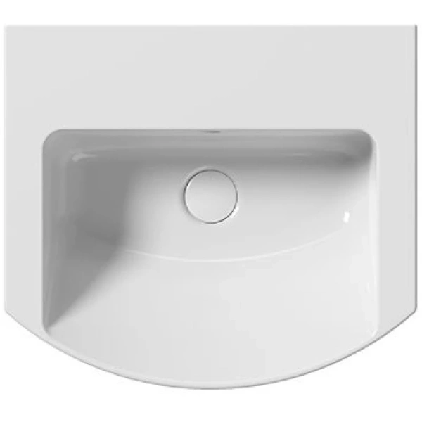 раковина gsi norm 8646111 подвесная, 51x45 см, bianco lucido (белый глянец)