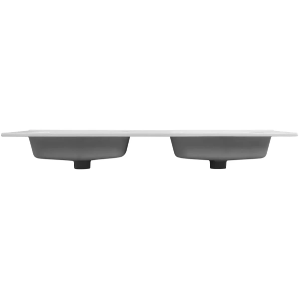 раковина cezares duet czr-8095-120-2 121x46 см, накладная, белый