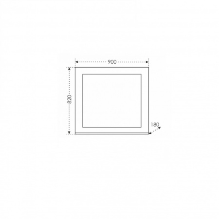 зеркало 90х82 см белый глянец санта монарх 700208 Зеркало 90х82 см белый глянец Санта Монарх 700208