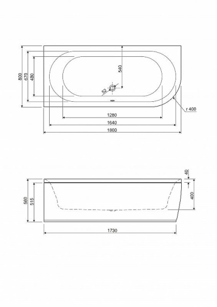 акриловая ванна cezares metauro 180x80 l metauro corner-180-80-40-l-w37 без гидромассажа