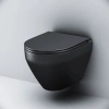 унитаз am.pm spirit v2.0 c701700mbsc подвесной, безободковый, с сиденьем микролифт, черный матовый