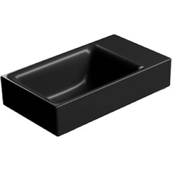раковина gsi nubes 9636026 подвесная, 40x23 см, ardesia opaco (черный матовый)