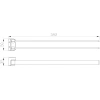 полотенцедержатель wonzon & woghand ww-9531 39,2 см, поворотный, двойной, хром