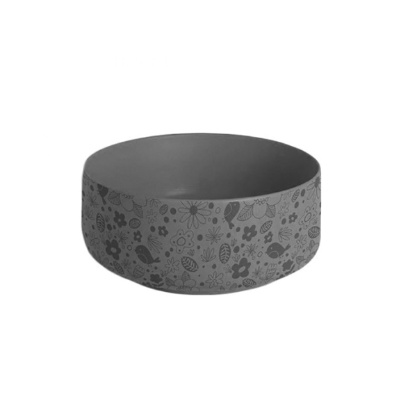 раковина artceram cognac col001 15 87 накладная, без отв., без перелива, на столешницу, saniglaze, ø42xh16 см, grigio oliva, декор: lol