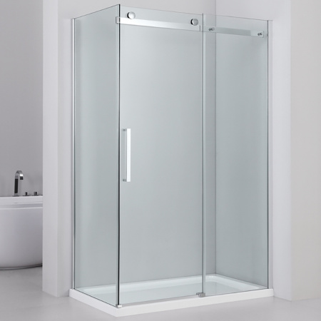 Душевой уголок Black&White Stellar Wind S208 80х100 см, профиль серебристый хром стекло прозрачное