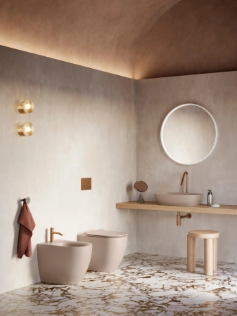 биде приставное catalano sfera 55 0519551031 vaso, кофейный матовый (seta satinato), cataglaze+twinglaze