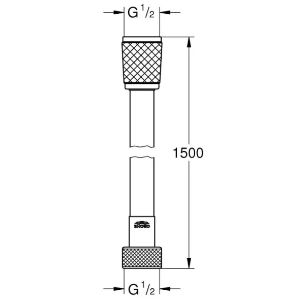 душевой шланг 150 см grohe rotaflex 28409002