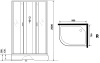 душевая кабина niagara classic 90х70 r ng-33974-14rbk без гидромассажа