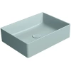 Раковина GSI Kube X 942915 накладная, 50x37 см, Ghiaccio opaco (Голубой матовый)