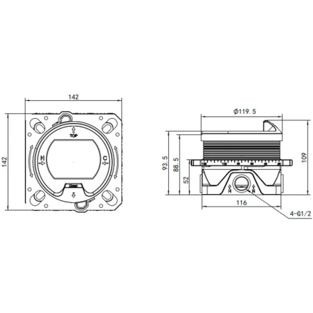термостат для ванны aquame aqm8801cr встраиваемый, хром