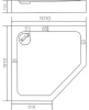 душевой поддон good door диамант 100×100 белый пн00034