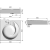 раковина grossman neo 2606001 над стиральной машиной, 60.5x60.3 см, белая