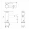 смеситель для биде excellent pi arex.1203bl (черный мат)